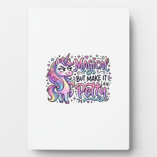 Eenhoring Magisch maar Maak het Klein Geschenk Ide Fotoplaat (voorkant)