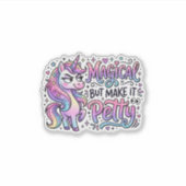 Eenhoring Magisch maar Maak het Klein Geschenk Ide Sticker (Voorkant)