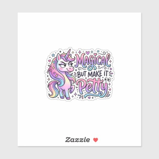Eenhoring Magisch maar Maak het Klein Geschenk Ide Sticker (Vel)