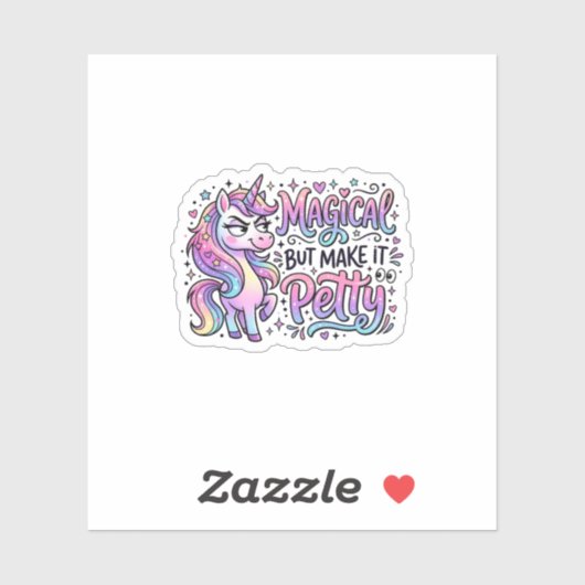 Eenhoring Magisch maar Maak het Klein Geschenk Ide Sticker (Vel)