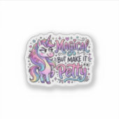 Eenhoring Magisch maar Maak het Klein Geschenk Ide Sticker (Voorkant)
