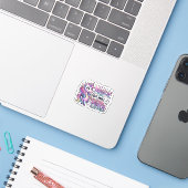 Eenhoring Magisch maar Maak het Klein Geschenk Ide Sticker (Laptop met iPhone)