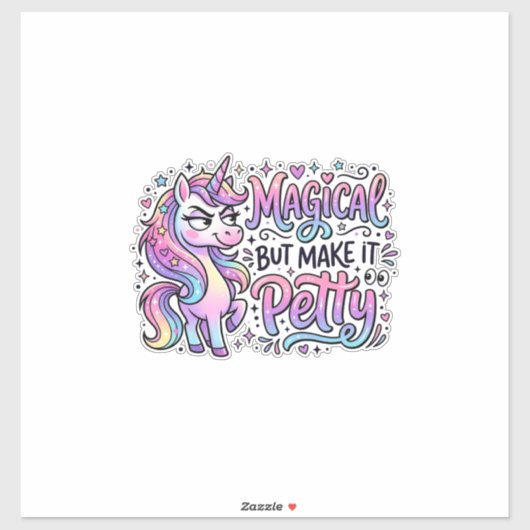 Eenhoring Magisch maar Maak het Klein Geschenk Ide Sticker (Vel)