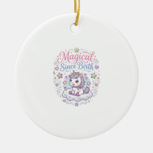 Eenhoring Magisch Sinds Geboorte Printklaar POD Ku Keramisch Ornament