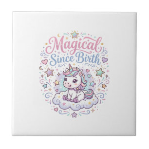 Eenhoring Magisch Sinds Geboorte Printklaar POD Ku Tegeltje