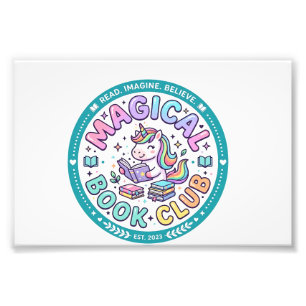 Eenhoring Magische Boek Club Grappige Shirt Grafis Foto Afdruk