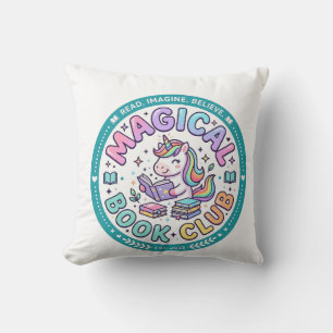 Eenhoring Magische Boek Club Grappige Shirt Grafis Kussen