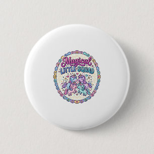 Eenhoring Magische Kleine Troep POD Kant-en-klare Ronde Button 5,7 Cm