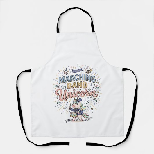 Eenhoring Marching Band Eenhoring Print Klar Markt Schort (Voorkant)