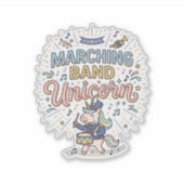 Eenhoring Marching Band Eenhoring Print Klare Mark Sticker (Voorkant)