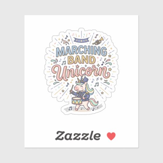 Eenhoring Marching Band Eenhoring Print Klare Mark Sticker (Vel)