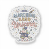 Eenhoring Marching Band Eenhoring Print Klare Mark Sticker (Voorkant)