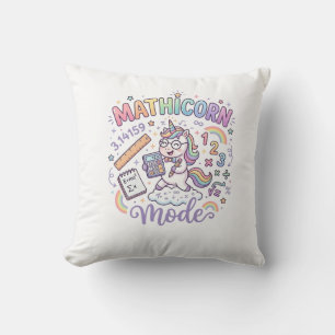 Eenhoring Mathicorn Modus Schattige Typografie Des Kussen