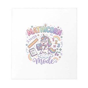 Eenhoring Mathicorn Modus Schattige Typografie Des Notitieblok