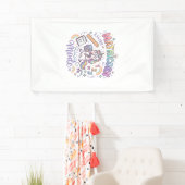 Eenhoring Mathicorn Modus Schattige Typografie Des Spandoek (Insitu)