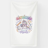 Eenhoring Mathicorn Modus Schattige Typografie Des Spandoek (Verticaal)