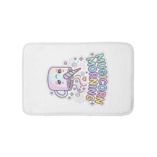 Eenhoring Mokicorn Ochtend Grafisch Ontwerp Zazzle Badmat