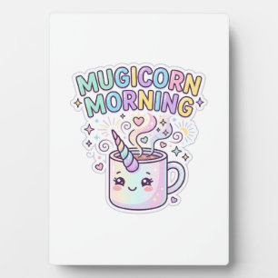 Eenhoring Mokicorn Ochtend Grafisch Ontwerp Zazzle Fotoplaat