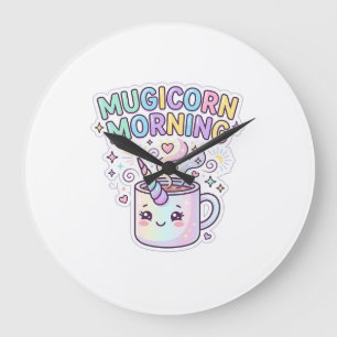 Eenhoring Mokicorn Ochtend Grafisch Ontwerp Zazzle Grote Klok