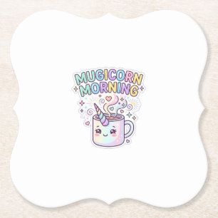 Eenhoring Mokicorn Ochtend Grafisch Ontwerp Zazzle Kartonnen Onderzetters