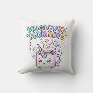 Eenhoring Mokicorn Ochtend Grafisch Ontwerp Zazzle Kussen