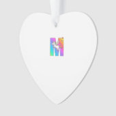Eenhoring Monogram Letter M Beginletter Schattige Ornament (voorkant)