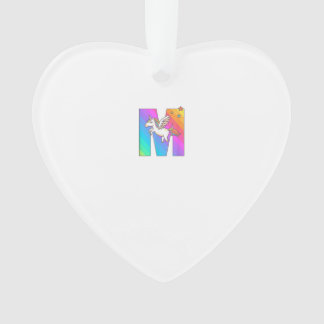 Eenhoring Monogram Letter M Beginletter Schattige  Ornament