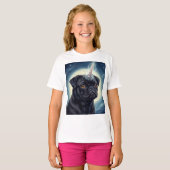 Eenhoring Mops T-shirt (Voorkant volledig)