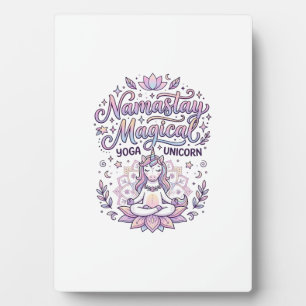Eenhoring Namastay Magische Aandoenlijke Typografi Fotoplaat