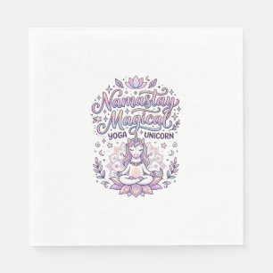 Eenhoring Namastay Magische Aandoenlijke Typografi Servet