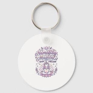 Eenhoring Namastay Magische Aandoenlijke Typografi Sleutelhanger