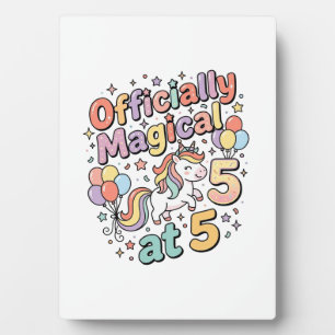Eenhoring Officieel Magisch op 5 Whimsical Witte B Fotoplaat
