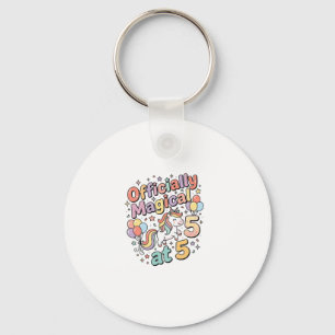 Eenhoring Officieel Magisch op 5 Whimsical Witte B Sleutelhanger