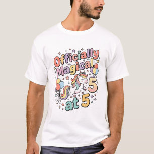 Eenhoring Officieel Magisch op 5 Whimsical Witte B T-shirt