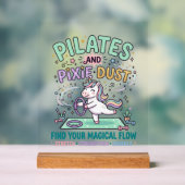 Eenhoring Pilates en Pixie Dust Vette Typografie T Acryl Bord (Neutraal)
