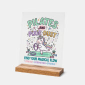 Eenhoring Pilates en Pixie Dust Vette Typografie T Acryl Bord (Hoek)