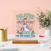 Eenhoring Pilates en Pixie Dust Vette Typografie T Acryl Bord (Huwelijk)