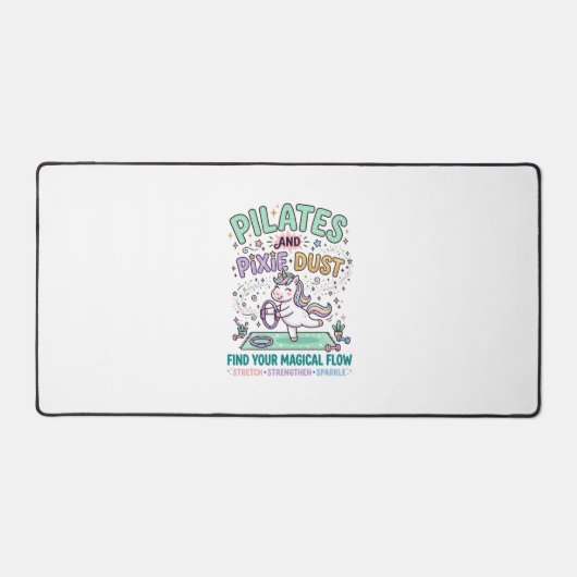 Eenhoring Pilates en Pixie Dust Vette Typografie T Bureaumat (Voorkant)