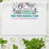 Eenhoring Pilates en Pixie Dust Vette Typografie T Theedoek (Gevouwen)