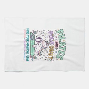 Eenhoring Pilates en Pixie Dust Vette Typografie T Theedoek