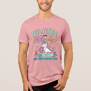 Eenhoring Pilates en Pixie Dust Vette Typografie T Tri-Blend Shirt