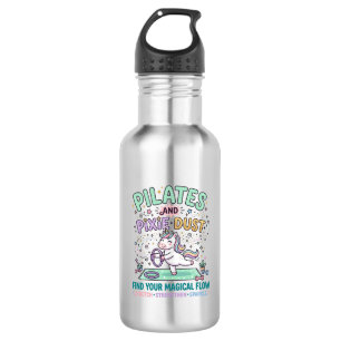 Eenhoring Pilates en Pixie Dust Vette Typografie T Waterfles
