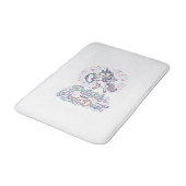 Eenhoring Pilates en Pixie Dust Wit Achtergrond Ve Badmat (Gekanteld)