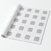 Eenhoring Pinguïnhoorn Feest Premium Vector Vector Cadeaupapier (Uitgerold)