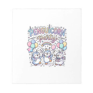 Eenhoring Pinguïnhoorn Feest Premium Vector Vector Notitieblok