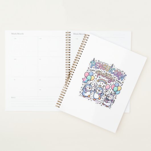 Eenhoring Pinguïnhoorn Feest Premium Vector Vector Planner (Display)