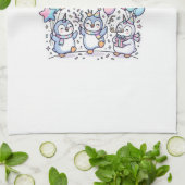 Eenhoring Pinguïnhoorn Feest Premium Vector Vector Theedoek (Gevouwen)