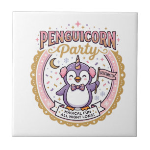 Eenhoring Pinguïnhoring Feest POD Klaar Zazzle Ont Tegeltje