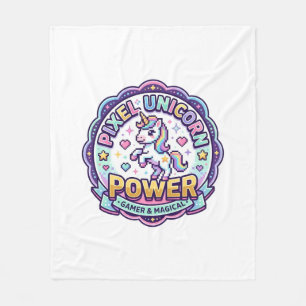 Eenhoring Pixel Eenhoring Power POD Klaar Kleding  Fleece Deken