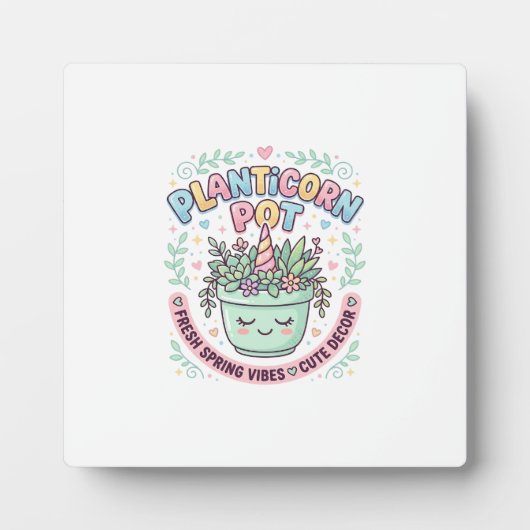 Eenhoring Planticorn Pot Grafisch Ontwerp Grafisch Fotoplaat (Voorkant)